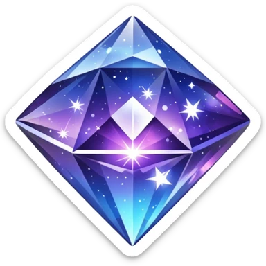 Galaxy within a diamond sticker