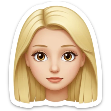 Very pretty blonde girl with very very long eyelashes sticker