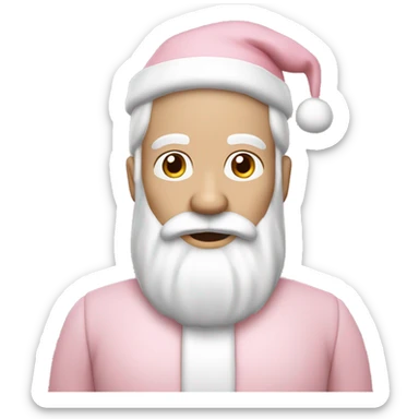 Light Pink Santa Claus with Caucasian skin sticker