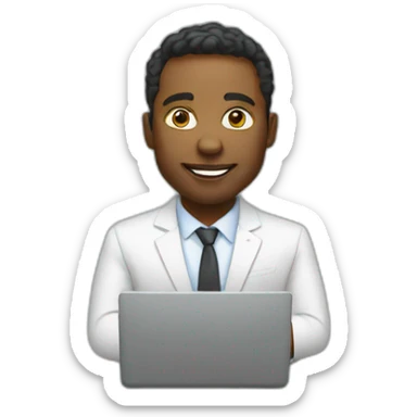 white tech entrepreneur sticker