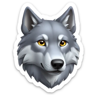 wolf Herz sticker