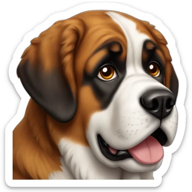 st bernard rescue dog sticker