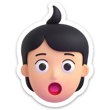 surprised face sticker