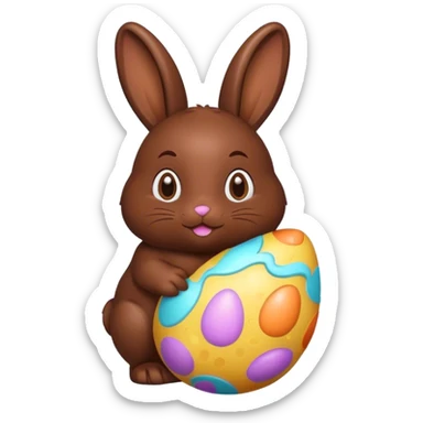 Chocolate bunny Easter  sticker
