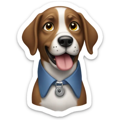 Dog going to work sticker