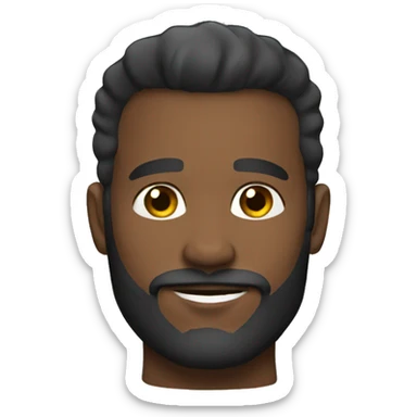 Dad muscles beard african american sticker