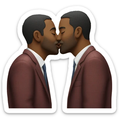 Two men kissing sticker