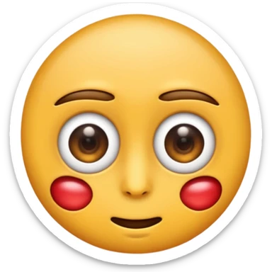 quiero un emoji como este tipo(😧😐🫩😴🫠😲)pero q tenga un ojo titilando del estrés sticker