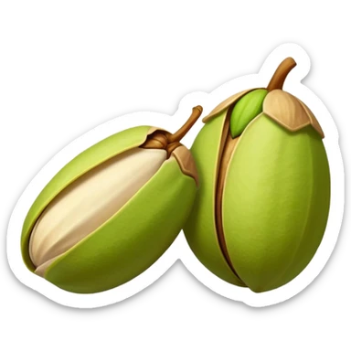 raw pistachio with shell, natural and organic sticker