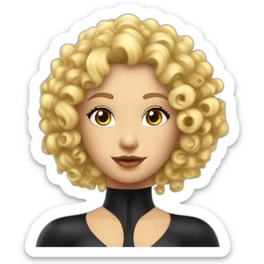 curly-blonde-woman-latex-black-catsuit sticker