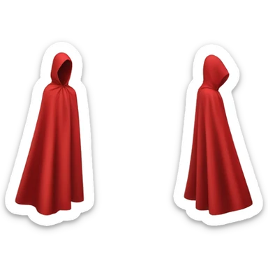 faceless mannequin flapping red cape sticker