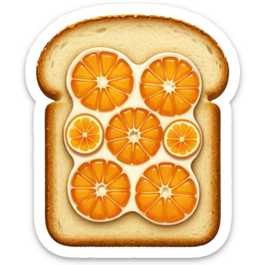 halbes aufgeschnittenes helles brot mit marmelade

 sticker