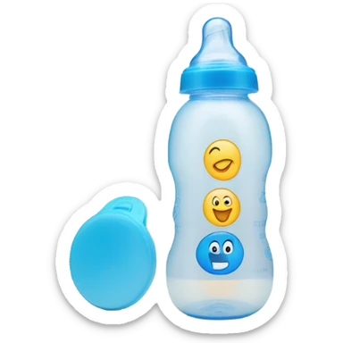 Blue bottle for the baby sticker