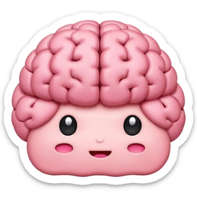 cute brain sticker