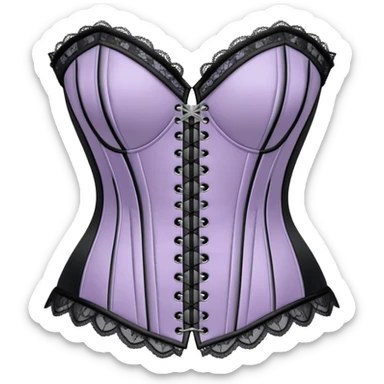 Pastel black corset sticker