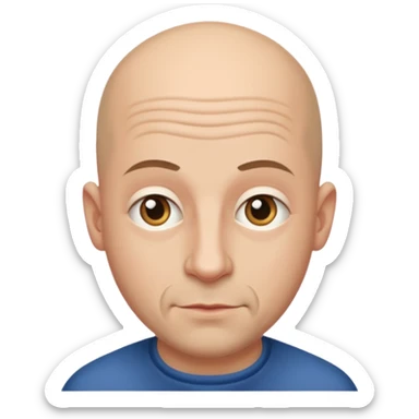 bald man with jewish appearance sticker