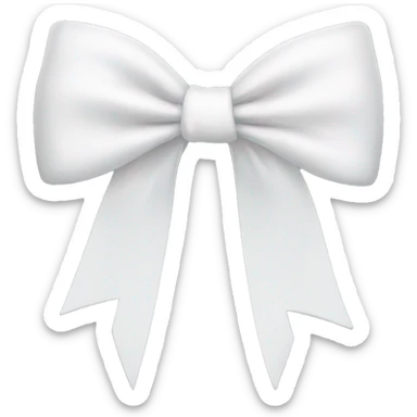 White bow sticker