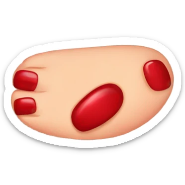 Red toenails sticker