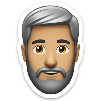 novio moreno con barba sticker