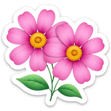 pink floral  sticker