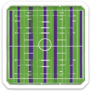 football-soccer-field-with-purple-end-zones sticker