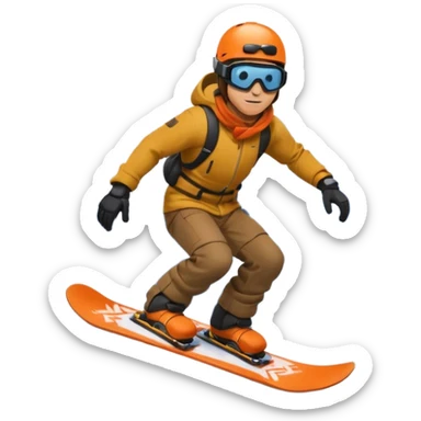 man snowboarding in the mountainss sticker