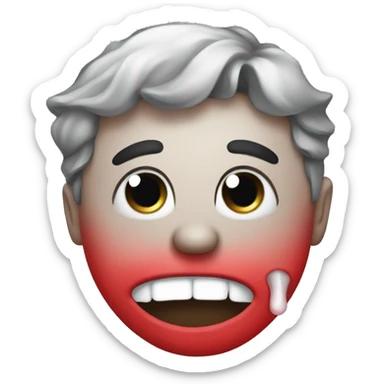 love sick emoji with drool sticker