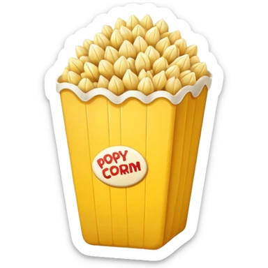 popcorn kernel loose no bucket single popcorn kernel  sticker