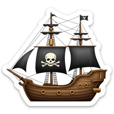 Crea un emoji di un timone di una nave pirata sticker