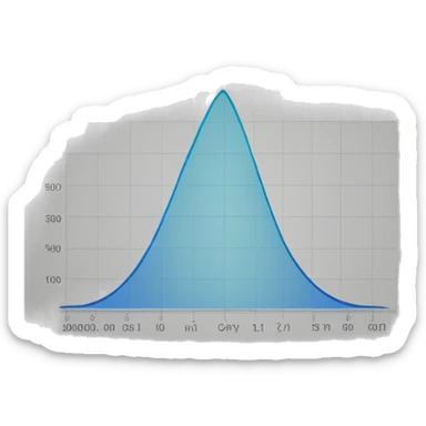 Normal distribution graph sticker