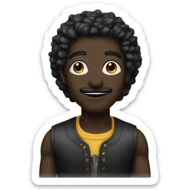 Corzon negro con brillo sticker