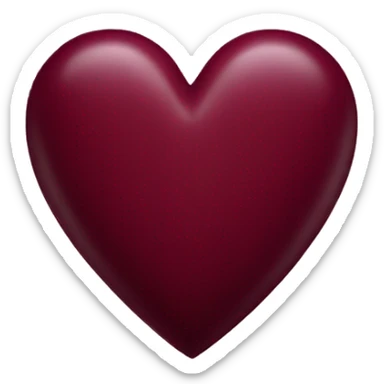 Burgundy heart sticker