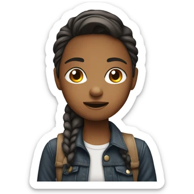 Girl texting a boy sticker