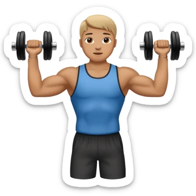 haltère élévation latérale orienté de côté, une seule haltère sticker