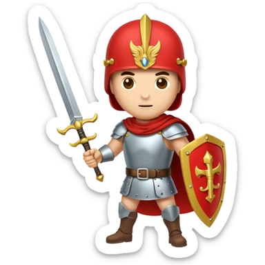 emoji de soldado romano alto y fuerte cuerpo entero sticker