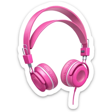 pink headphones sticker