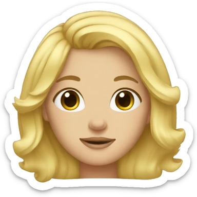 blonde hair girl sticker