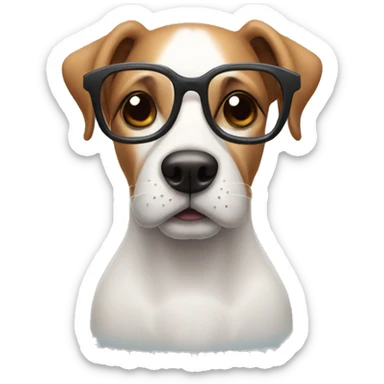 Dog wiht glasses sticker