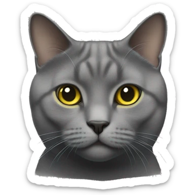 Realistic Thick chartreux cat sticker