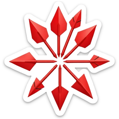 Six arrows it is stmbol of CHP that political party of turkey sticker