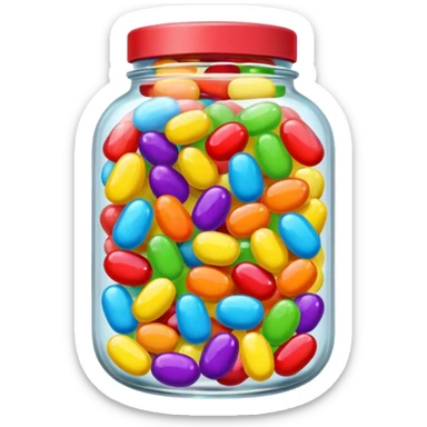 Jellybean jar sticker