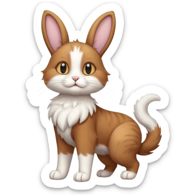 Long Nose Breed Dog. Rabbit Ears. Cat Arms Legs Torso Tail Anthropomorphic Fusion Hybrid (Character OC) sticker
