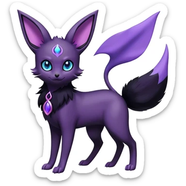 Noibat-Umbreon-Espeon-hybrid, full body sticker