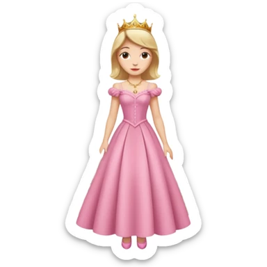 Parisian woman in a princess dress on the Eiffel tower sticker