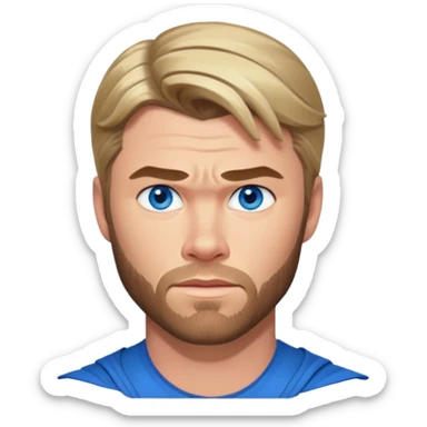 Chris Hemsworth with blue eyes sticker