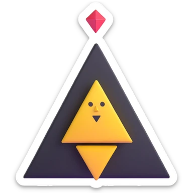 character with triangle head sticker