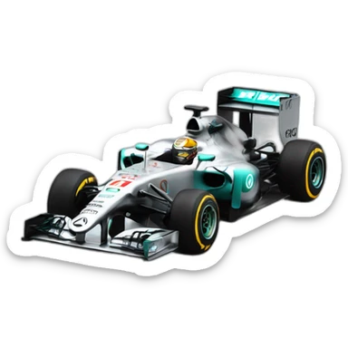f1 addicted mercedes sticker