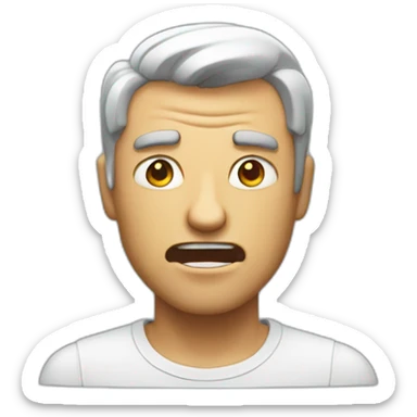 Man pissed Off but a bit happy sticker