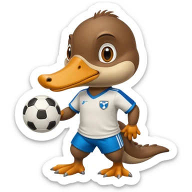 un ornythorinque gardien de foot sticker
