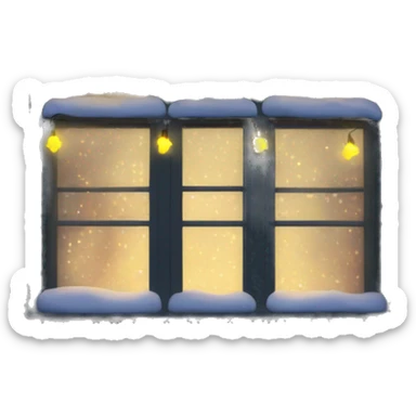 christmas lights in a window sticker